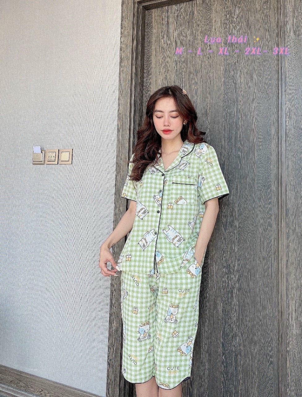 BỘ ĐỒ BỘ PIJAMA LỬNG  -- LỤA THÁI ( 45 - 75 KG)