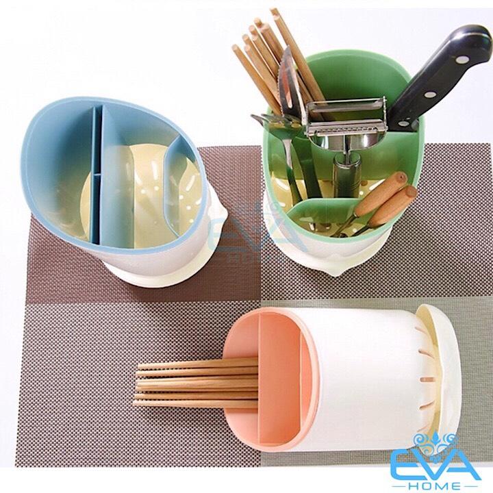 [HCM]Ống Đựng Đũa Muỗng Nĩa Dao Có Khay Hứng Nước Tiện Lợi