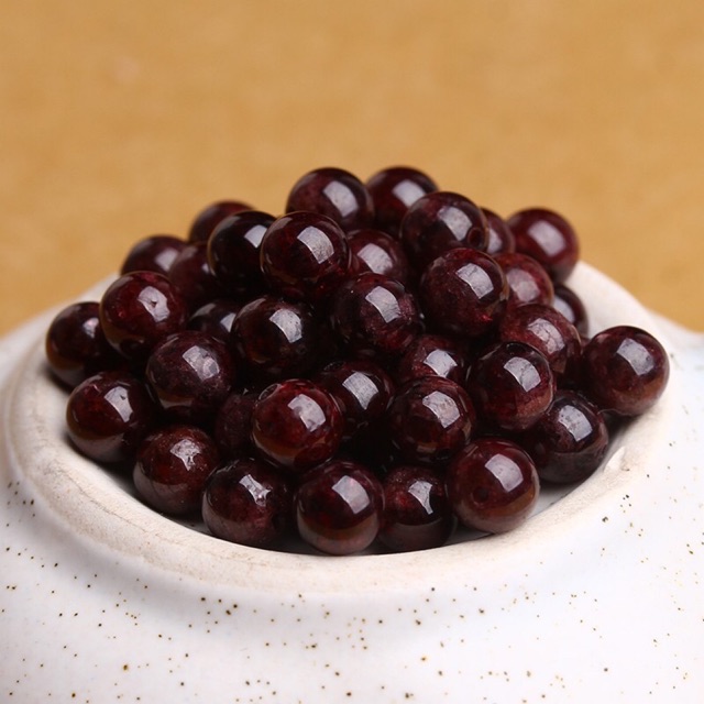 Hạt tròn Garnet làm handmade DIY - MH415