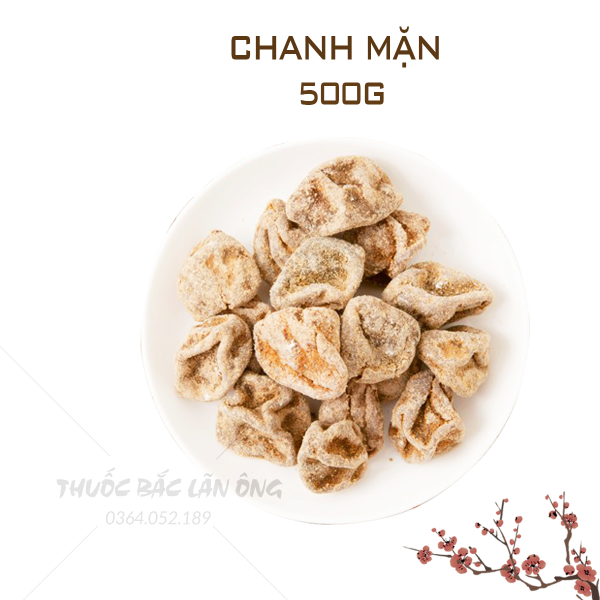 Ô mai chanh muối mặn nguyên quả 500g