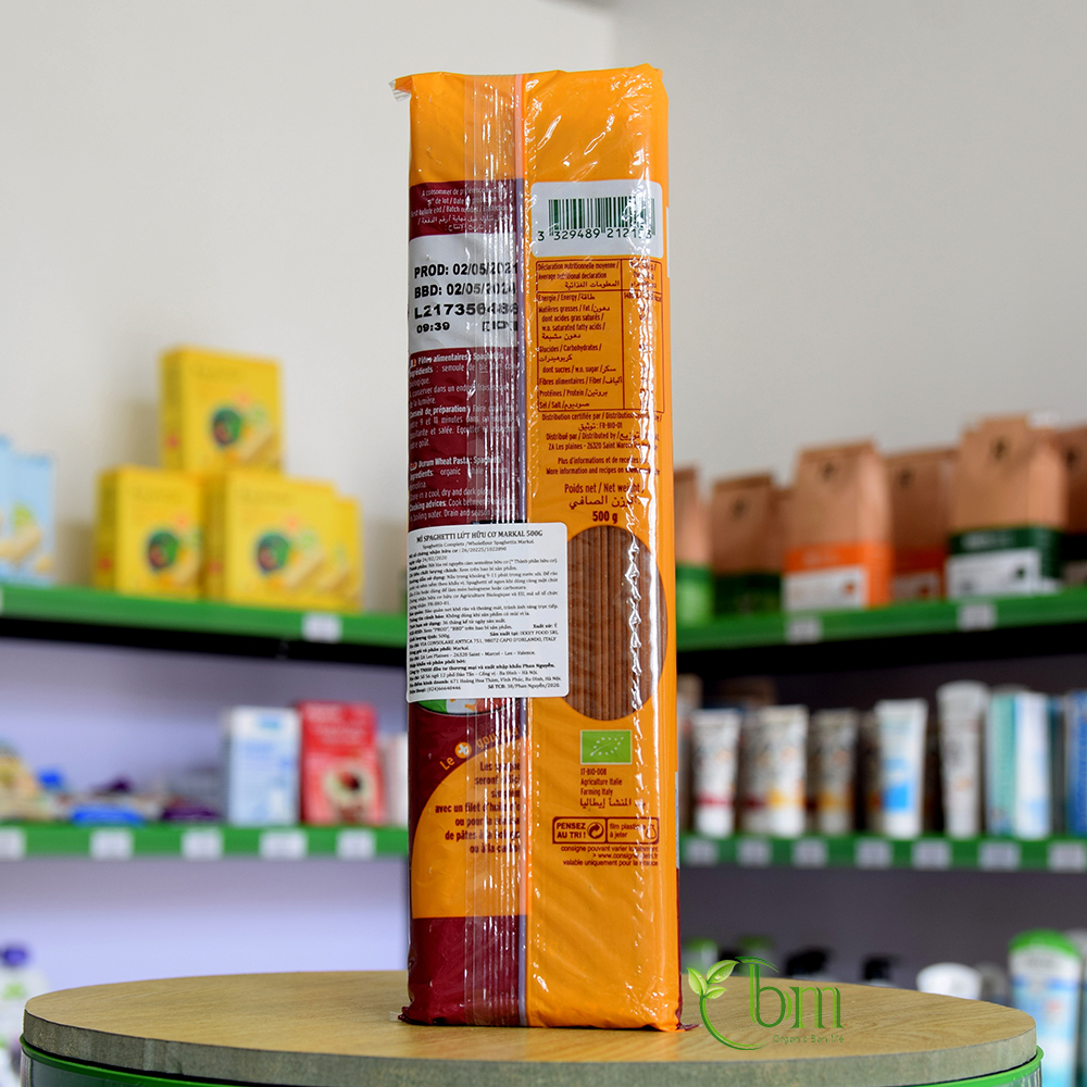 Mì Spaghetti bán Lứt/Lứt hữu cơ Markal/DMbio 500G