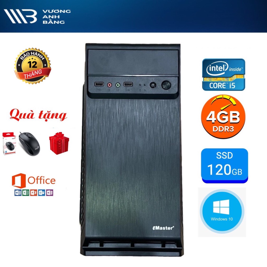 Thùng CPU máy tính core i5-4570, main H81