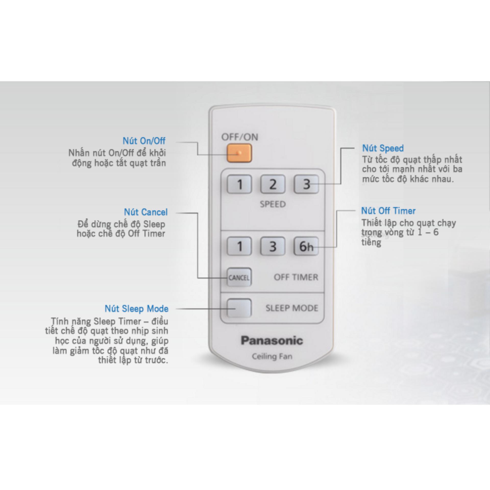 [HCM]Quạt trần Panasonic 4 Cánh F-56MPG-S (Màu Bạc)