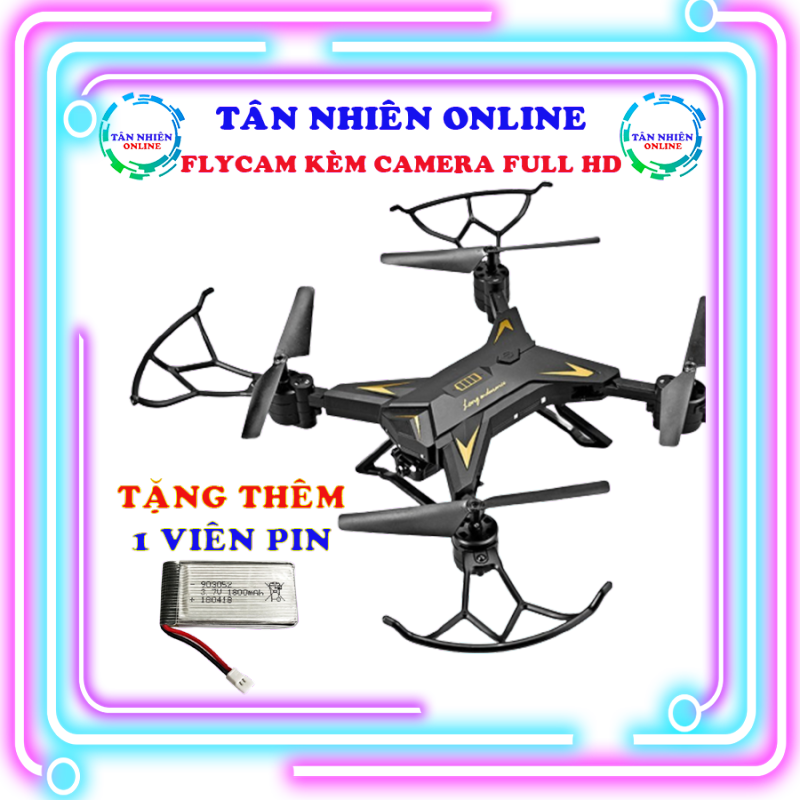 Flycam mini giá rẻ KY601S, flycam có camera Full HD 1080p, pin siêu trâu bay 20p, khoảng cách 100m tặng kèm thêm 1 viên pin bay thêm 20p [Tổng 2 viên], Tân Nhiên Online