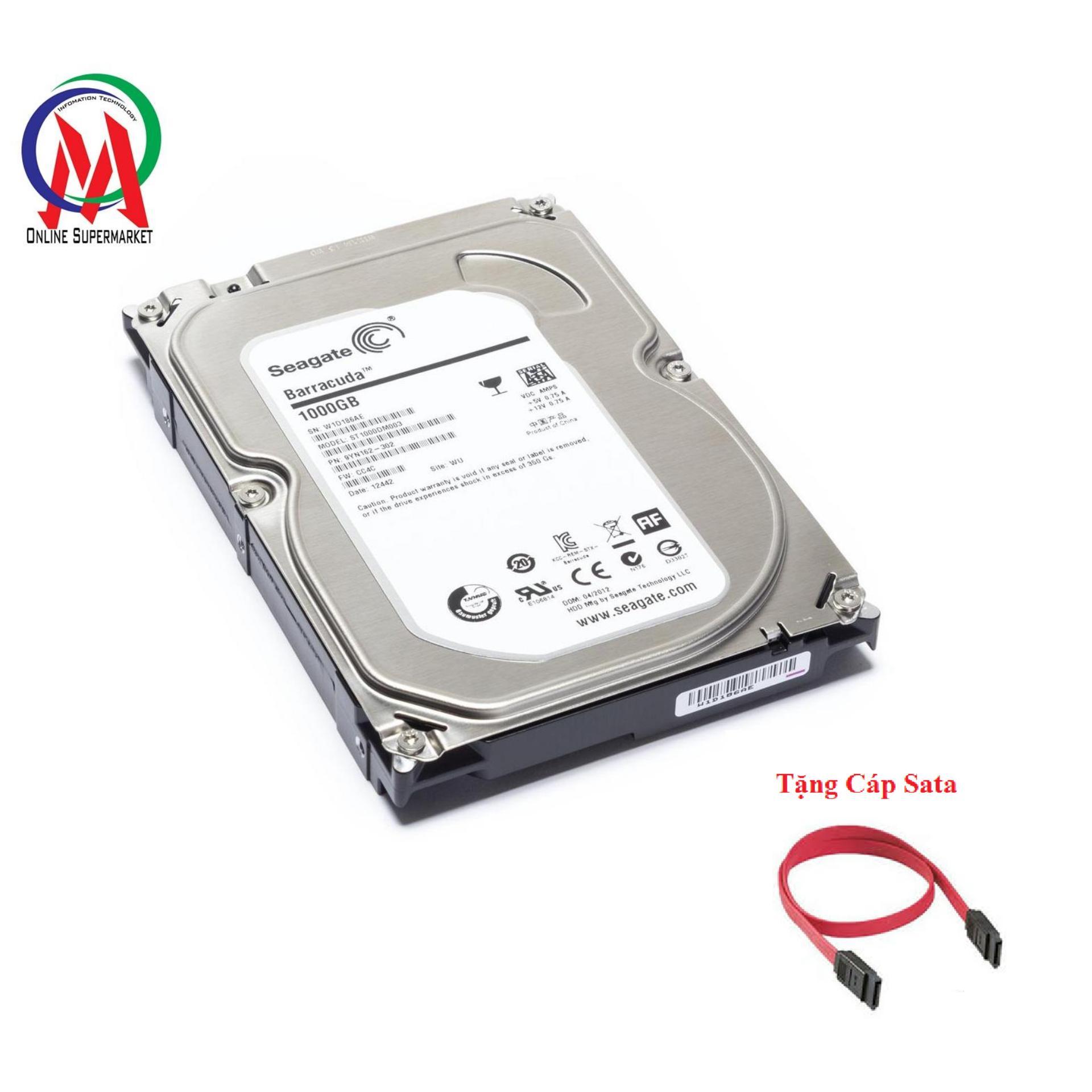 [HCM][Giá rẻ hủy diệt] Ổ cứng PC 1TB SEAGATE mỏng bảo hành 24 tháng + Tặng Cáp SATA