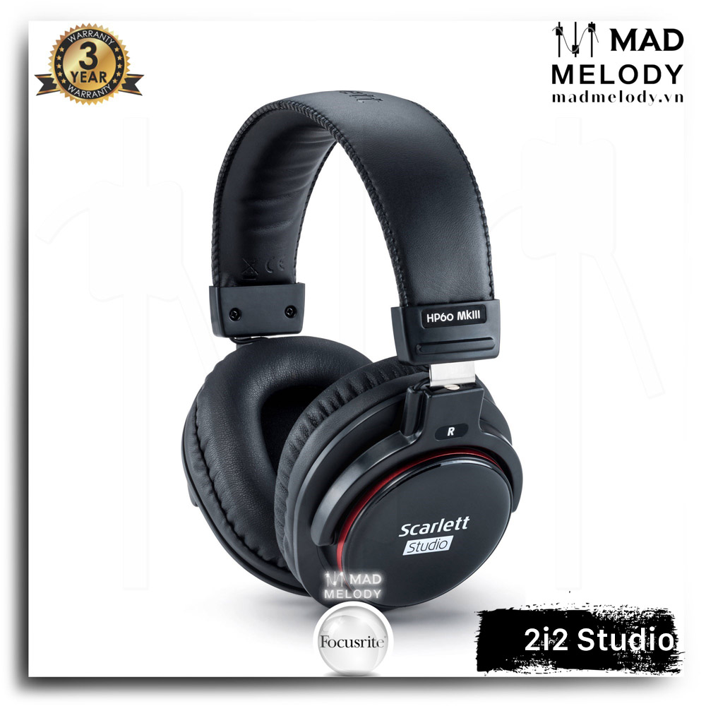 Focusrite Scarlett 2i2 Studio Recording Package (3rd Gen) [bộ thu âm chất lượng cao 2i2 Gen 3, thế hệ 3, NEW]