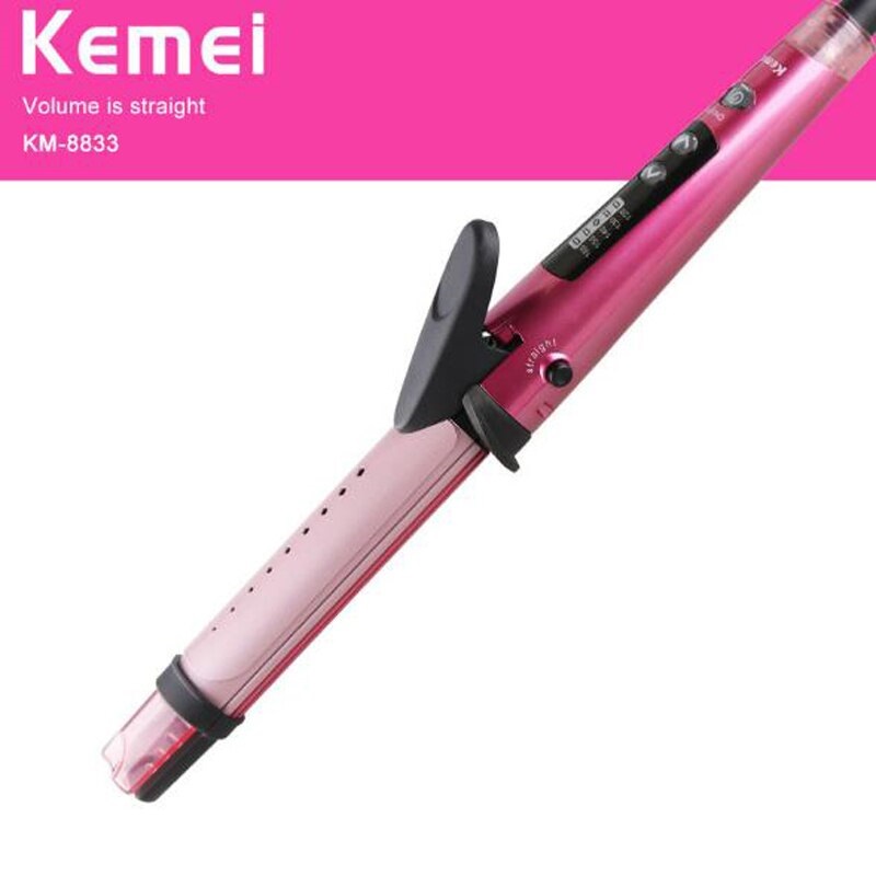 Máy Uốn Duỗi Tóc 2 in 1 Chuyên Nghiêp Có Chỉnh Nhiệt Hơi Nước Kemei Km 8833