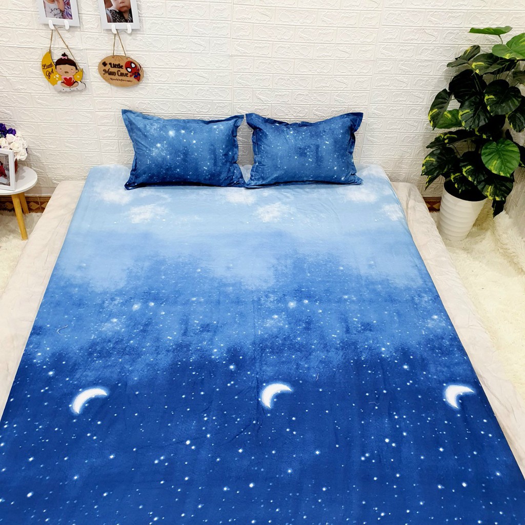 Bộ Ga Gối Cotton Poly mẫu Sư Tử Vàng