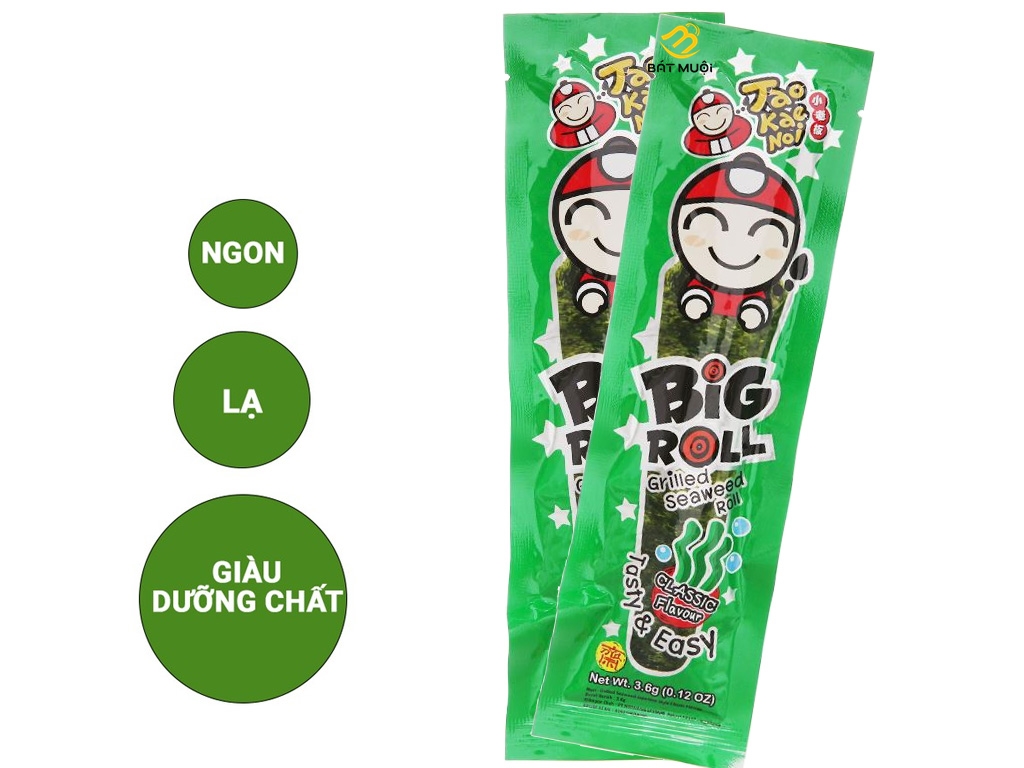 Snack rong biển tao kae noi big roll hộp 36g - cty bát muội