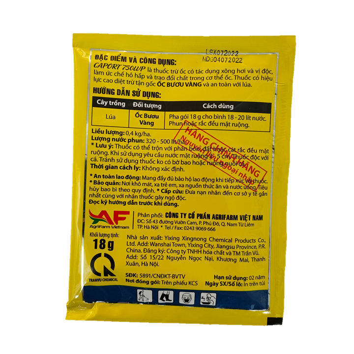 diệt ốc sên dạng bột hòa nước phun THẦN ỐC gói 18gram
