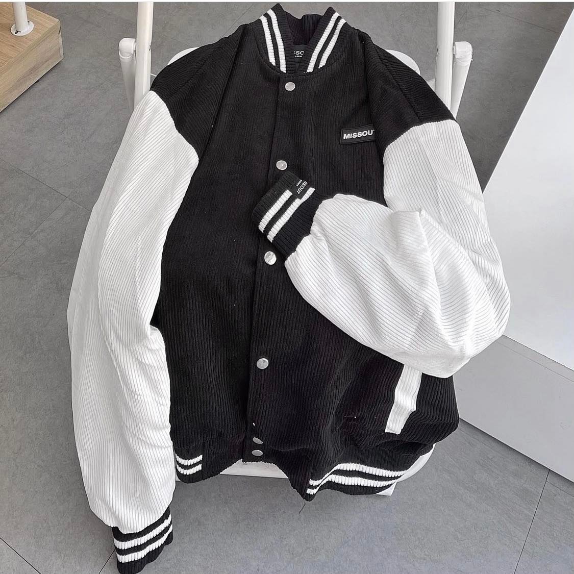 Áo khoác bomber Missout basic form rộng unisex - Gin store
