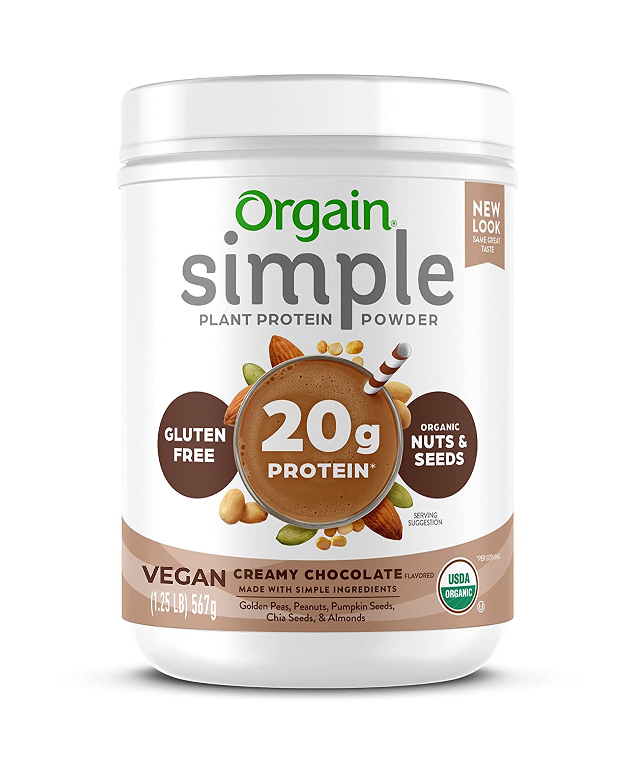 Bột protein thuần chay hữu cơ Orgain Simple 567g