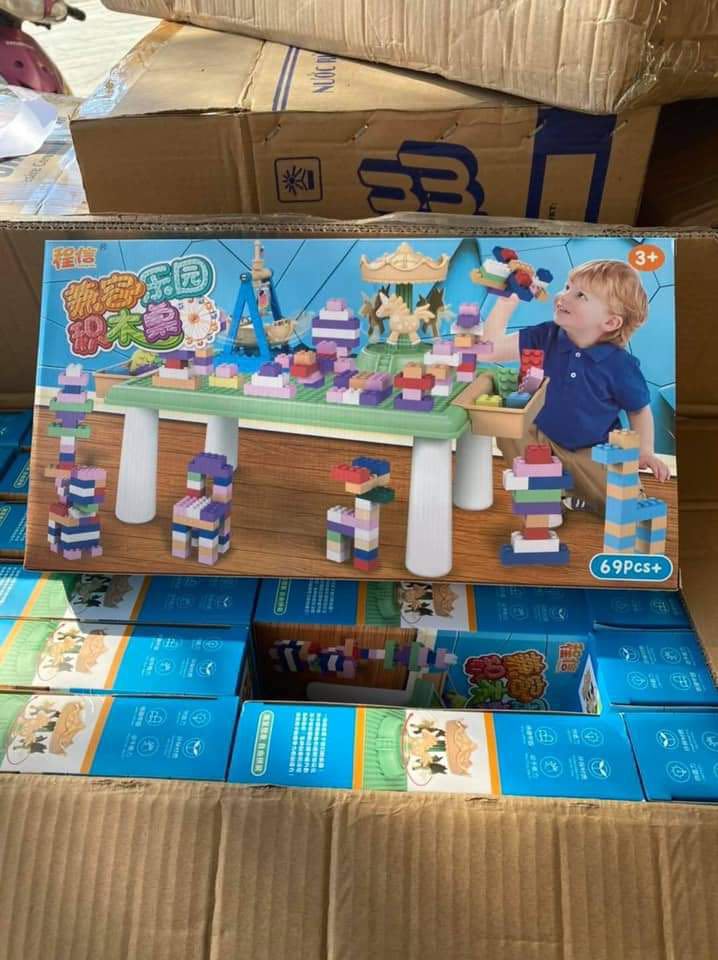 BÀN XẾP HÌNH  69 CHI TIẾT CHO BÉ