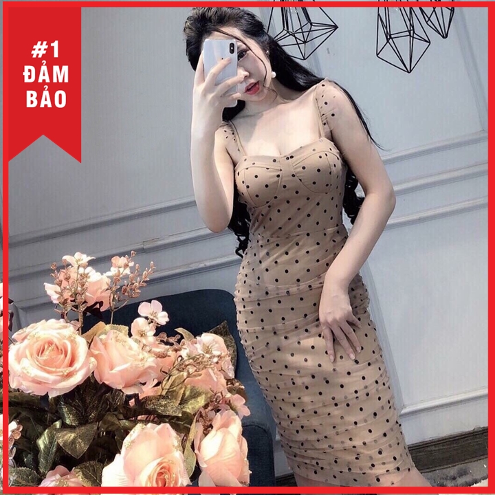 [HCM]ĐẦM BODY CHẤM BI THỜI TRANG 401