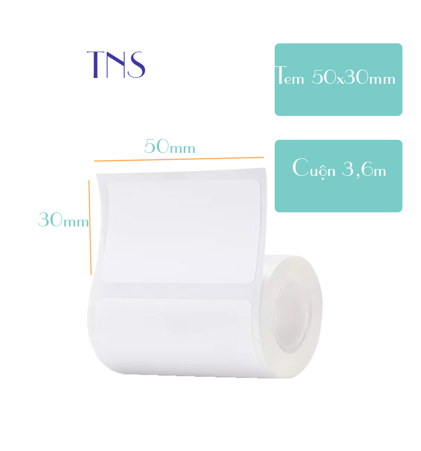 [HCM]Giấy tem nhãn tem dán cho máy in cầm tay peripage