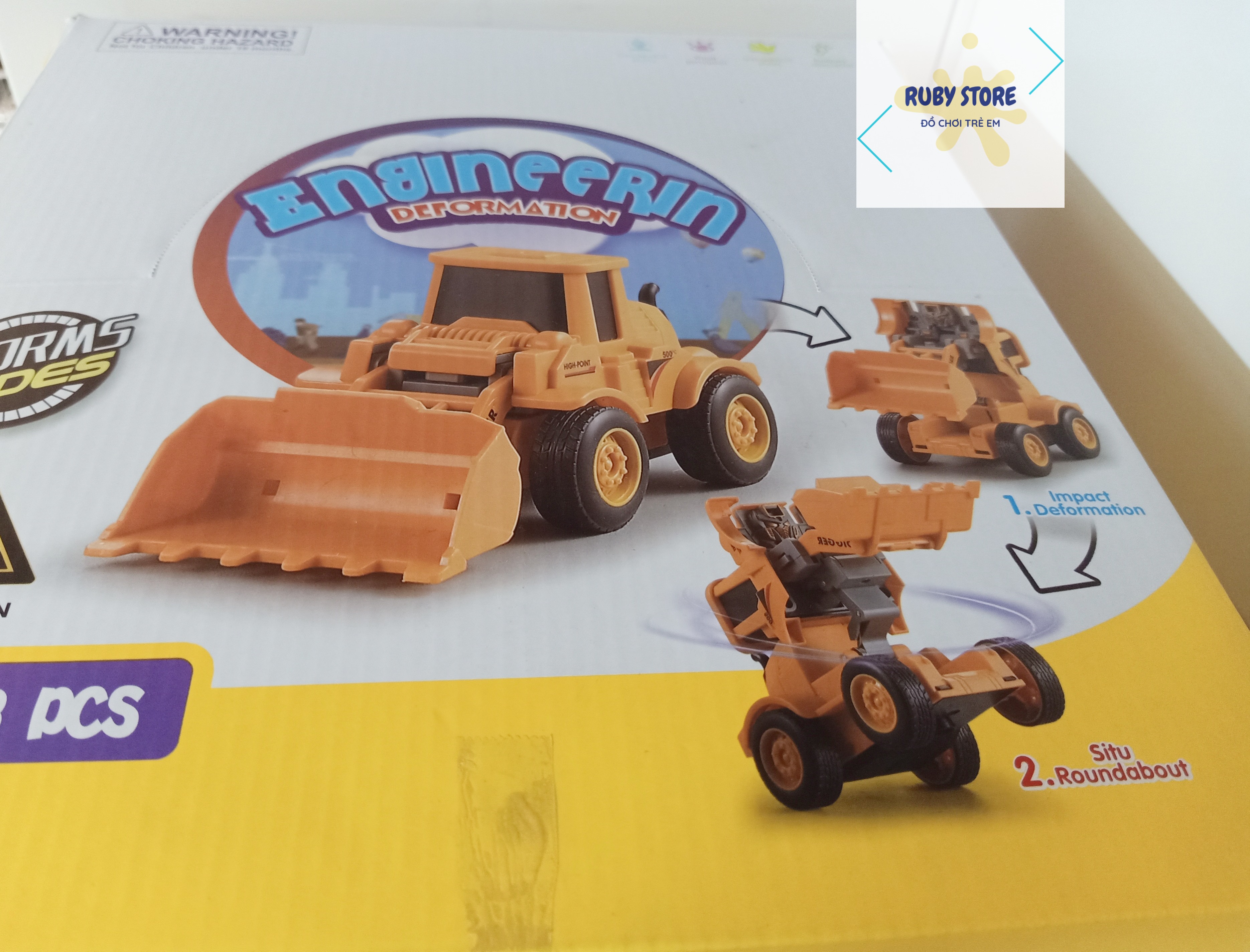 XE CÔNG TRƯỜNG BIẾN HÌNH ROBOT, CHẠY TRỚN