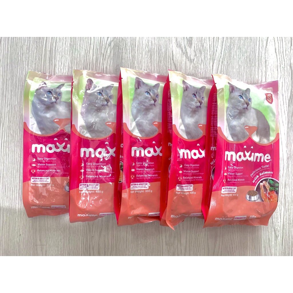 (Combo 5 gói) Thức Ăn Mèo Mọi Lứa Tuổi Maxime 400G