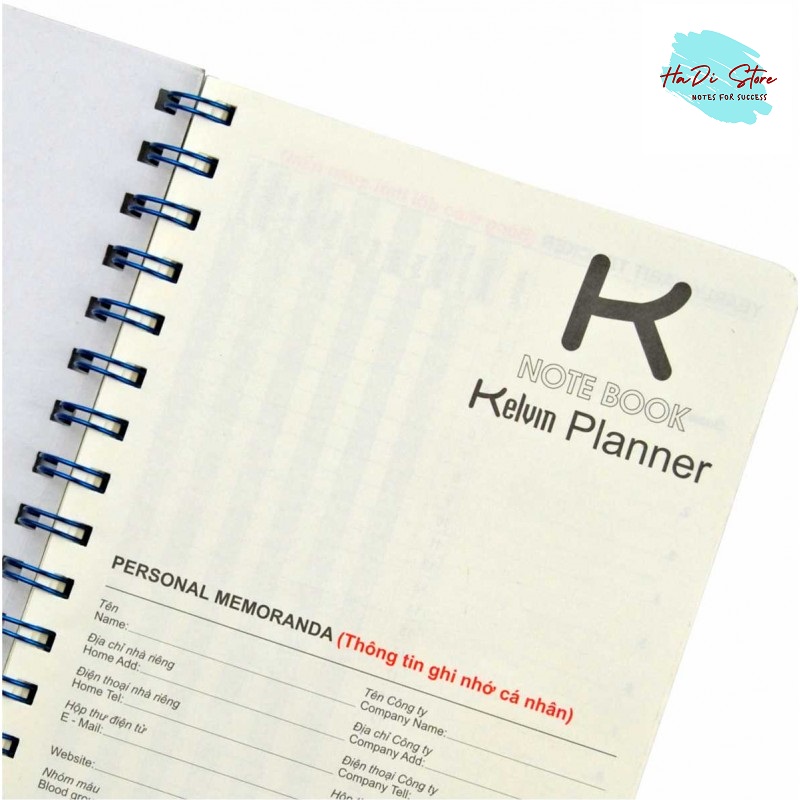 KLONG Sổ lò xo PLANNER A5 - 100 tờ (MS:945)