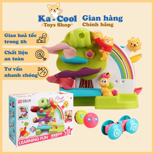 Bộ đồ chơi cầu trượt gấu bóng rổ 38858 - đồ chơi vận động