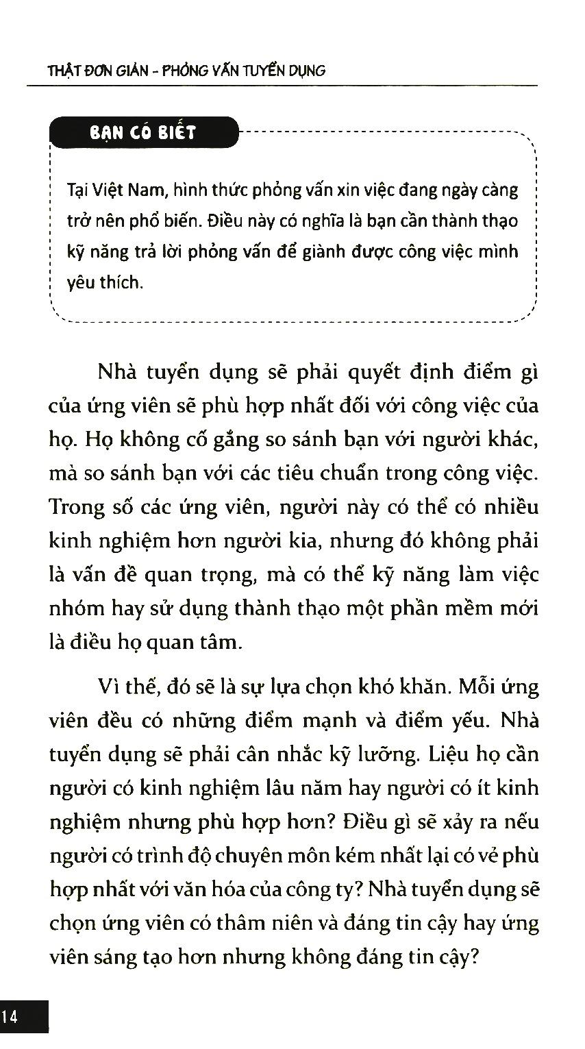 Thật đơn giản -  Phỏng vấn tuyển dụng