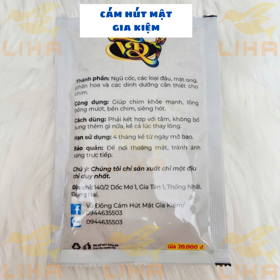 Cám Hút Mật Gia Kiệm 100gr - Thức Ăn Chim Hút Mật