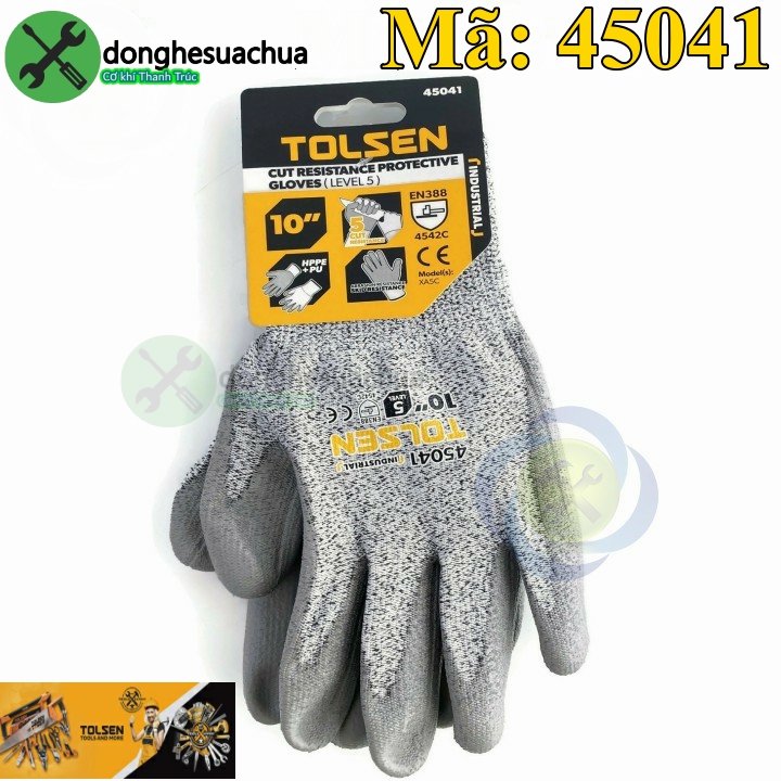 Bao tay chống cắt tolsen 45041 250mm 10 inch