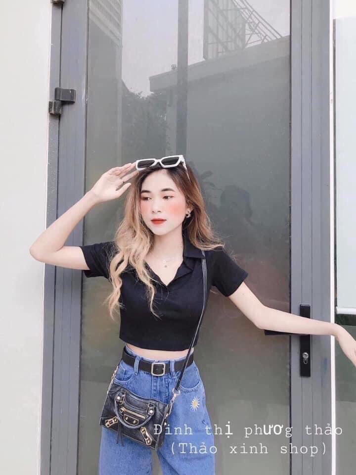 áo croptop cổ trụ