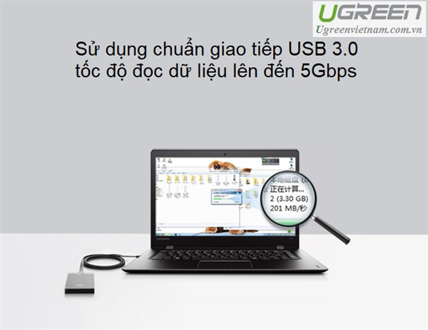Dây cáp USB 3.0 sang Micro B dài 1m  Ugreen 10841 cao cấp