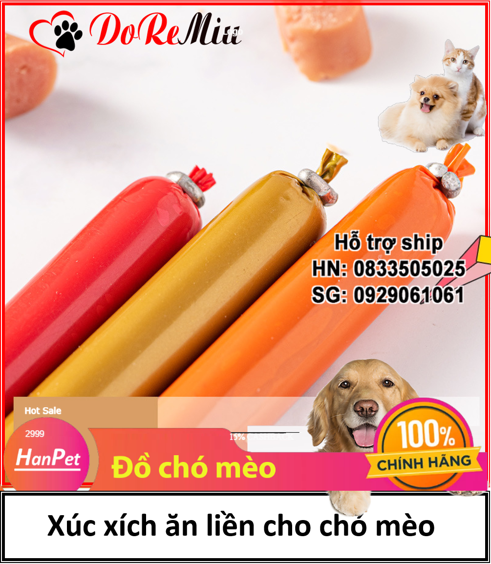 Hanpet - Xúc xích chó mèo 3 vị cho thú cưng