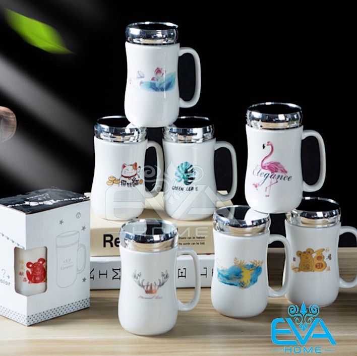 [HCM]Ly Sứ Nắp Gương Hoạ Tiết Hoạt Hình Dễ Thương Ngẫu Nhiên