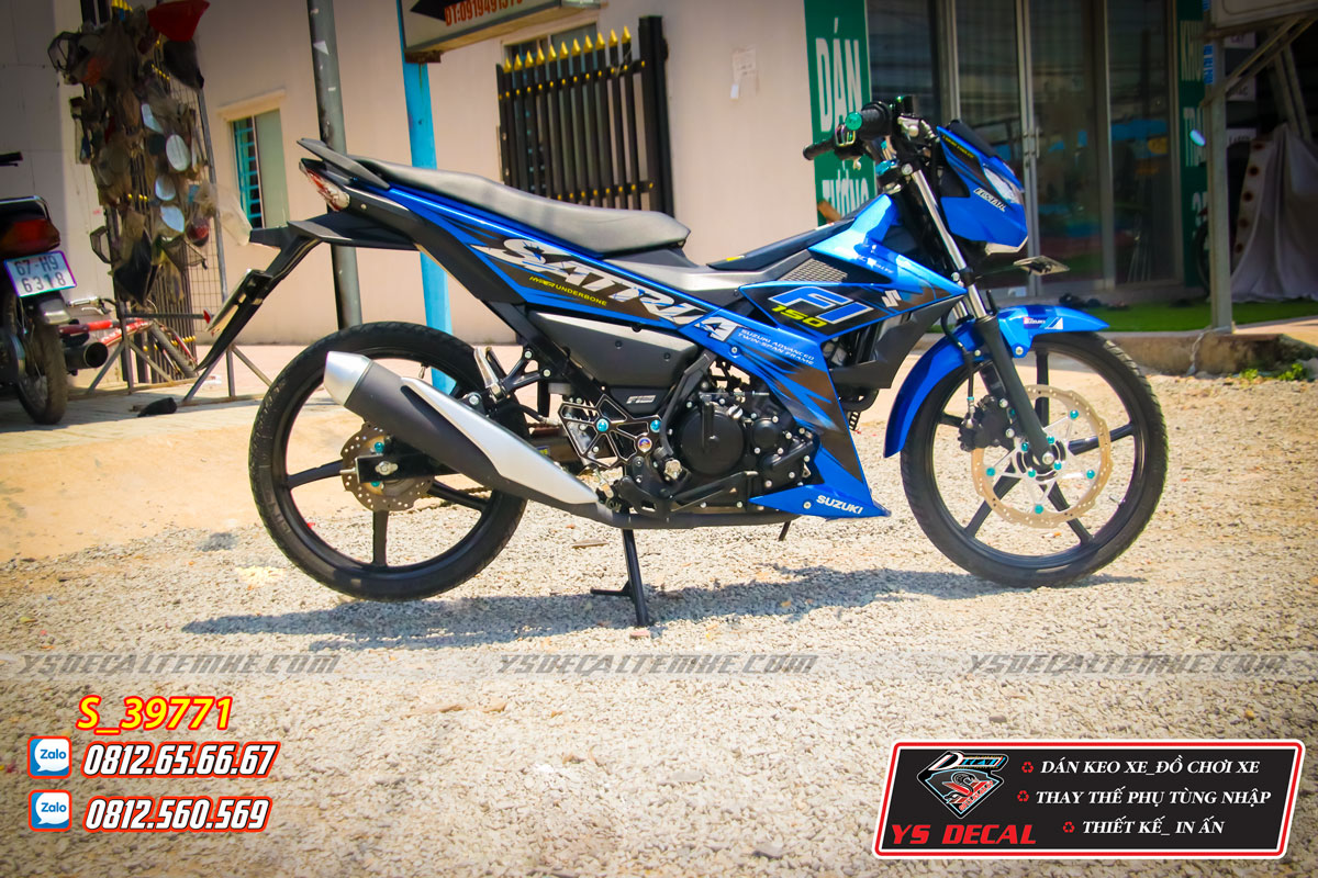 Tem rời Satria,Raider Fi xanh đen