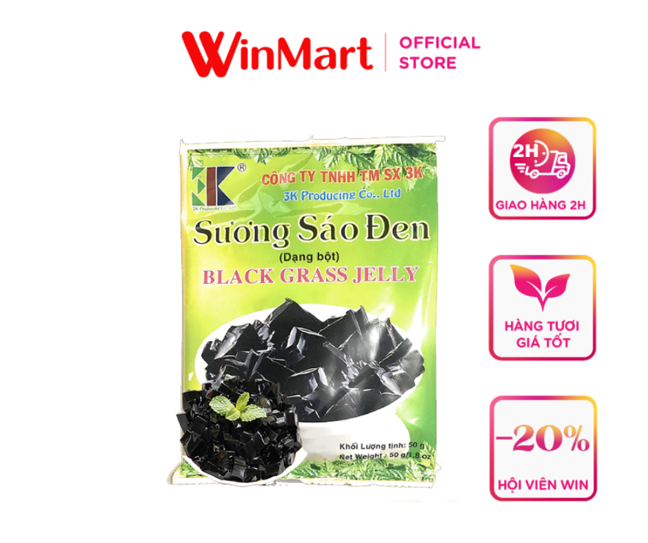 [Siêu thị WinMart] - Bột sương sáo đen 3K gói 50g