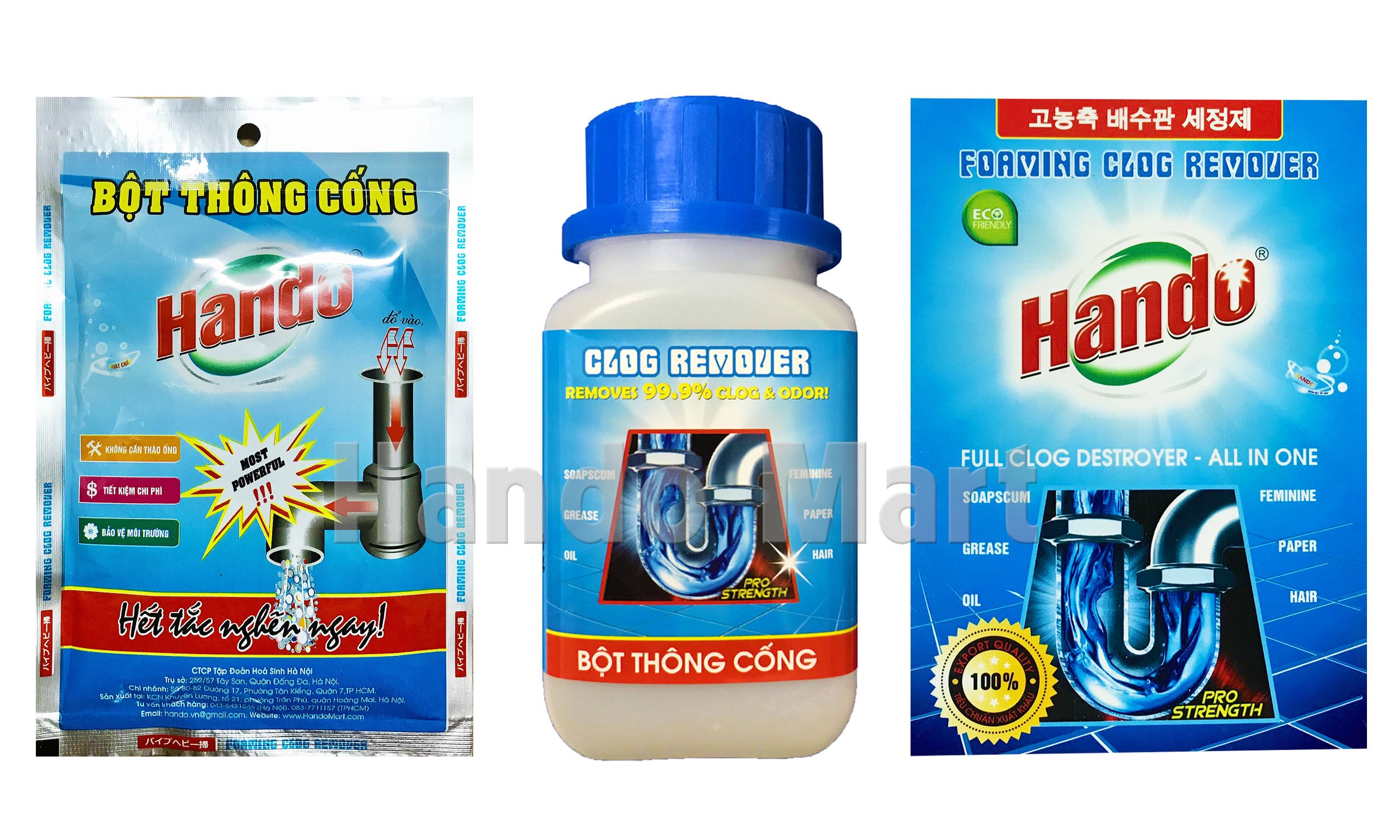 Bột thông cống Hando 100g Nội Địa