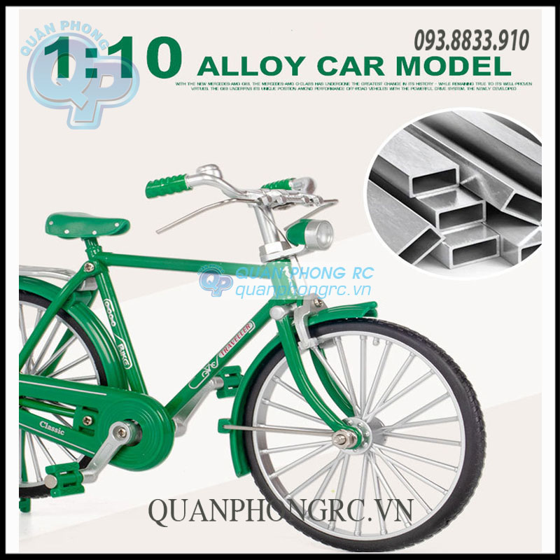 Mô Hình Xe Đạp Xưa Sườn Ngang Tỉ Lệ 1:10