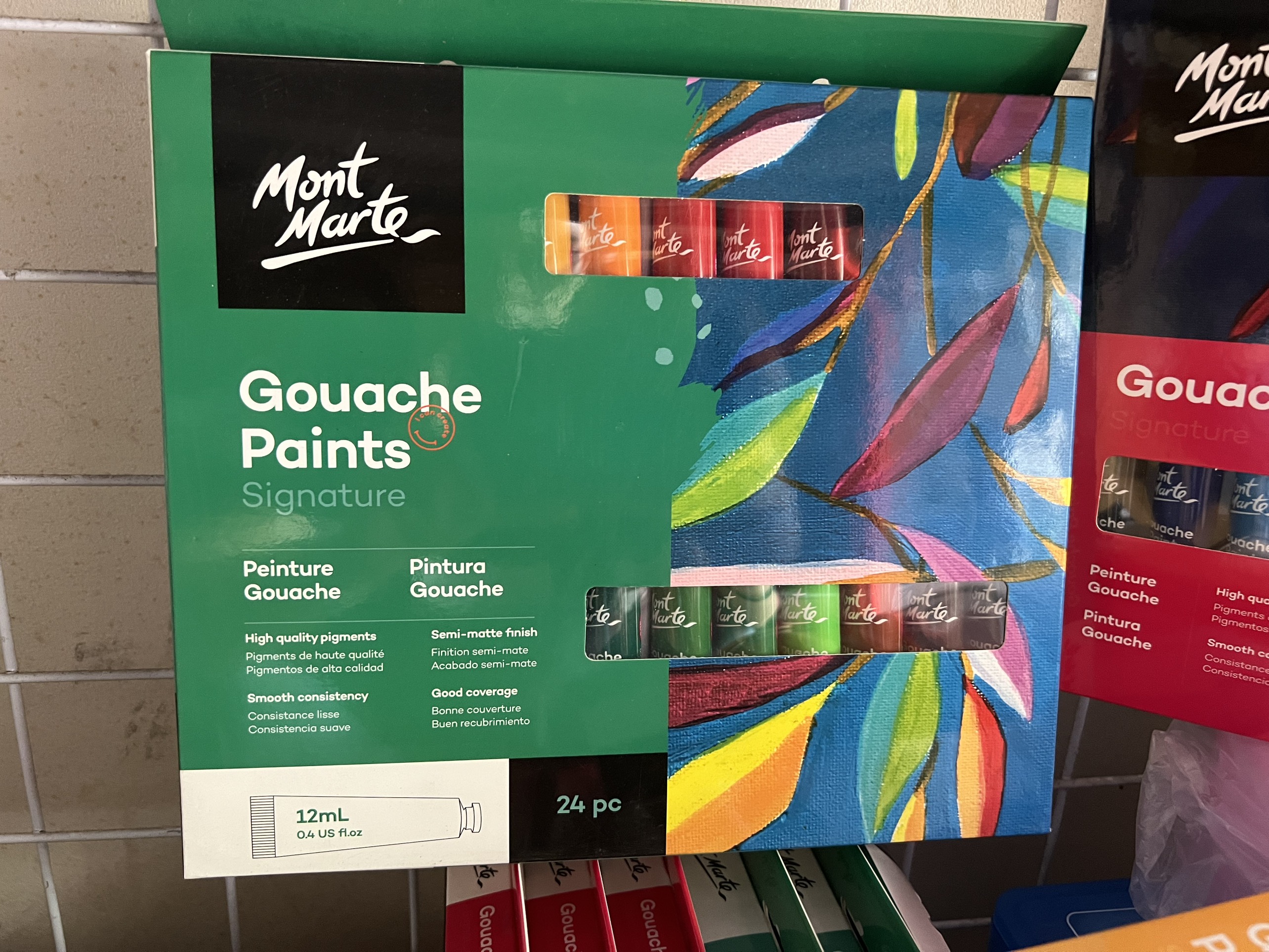 Bộ màu gouache, Mont Marte, 12/18/24 màu