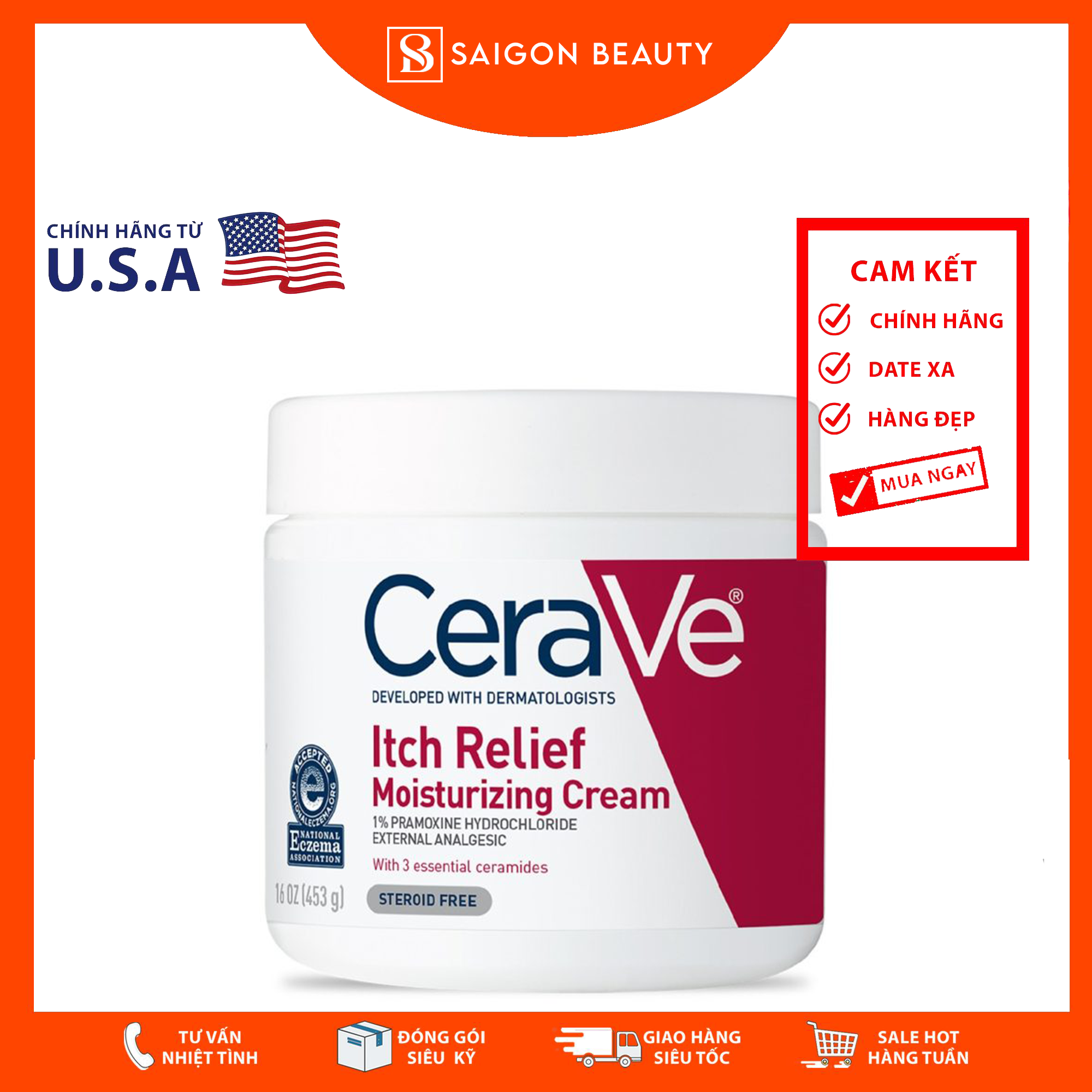 Dưỡng Thể Cerave Itch Relief Moisturizing Cream