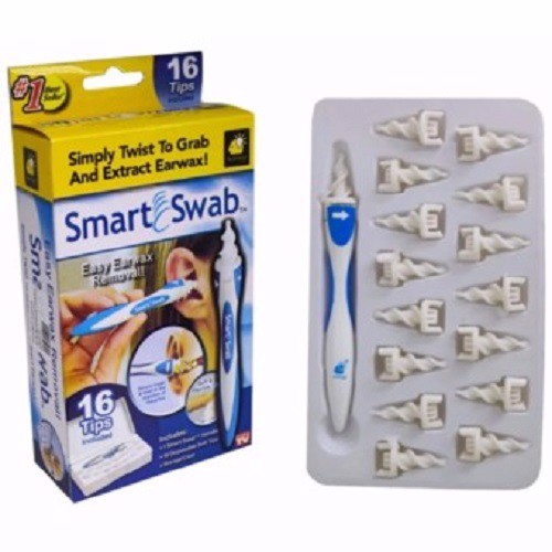 DỤNG CỤ LẤY RÁY TAI 16 ĐẦU SMART SWAB THÔNG MINH K LÀM, Dụng cụ lấy ráy tai 16 đầu Smart Swab thông minh TỔN THƯƠNG TAI