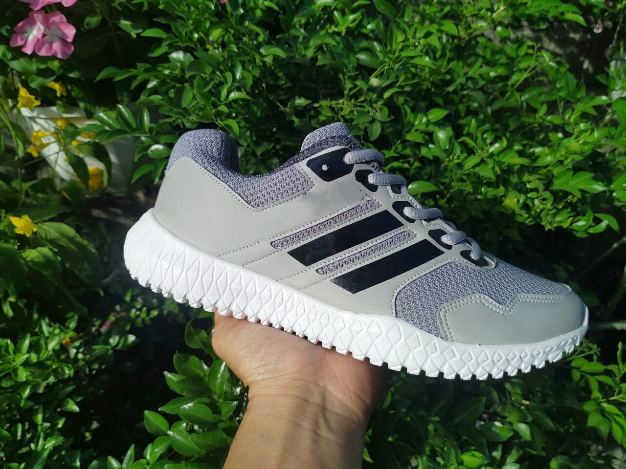 [HCM]Giày sneaker nam nữ HC38 xám sọc đen