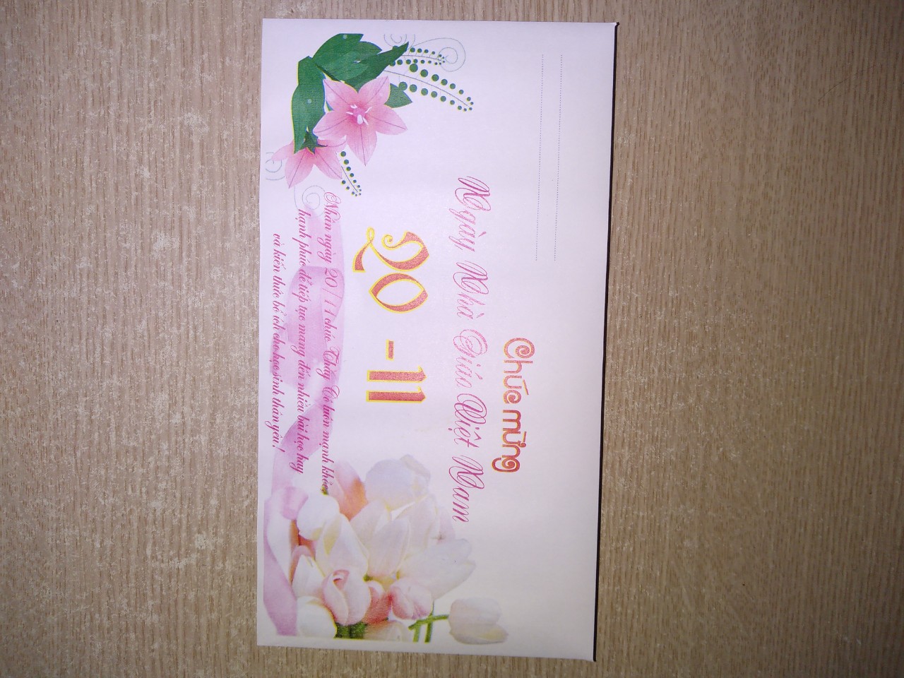 Combo 20 cái phong bì chúc mừng 20 tháng 11