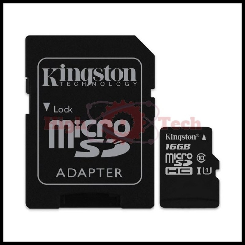 Thẻ nhớ micro SDHC Kingston 16GB Class 10 kèm Adapter
