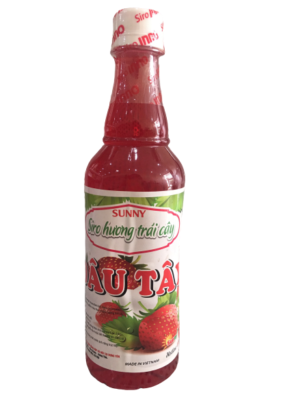 Siro hoa quả 600ml vị Dâu tây