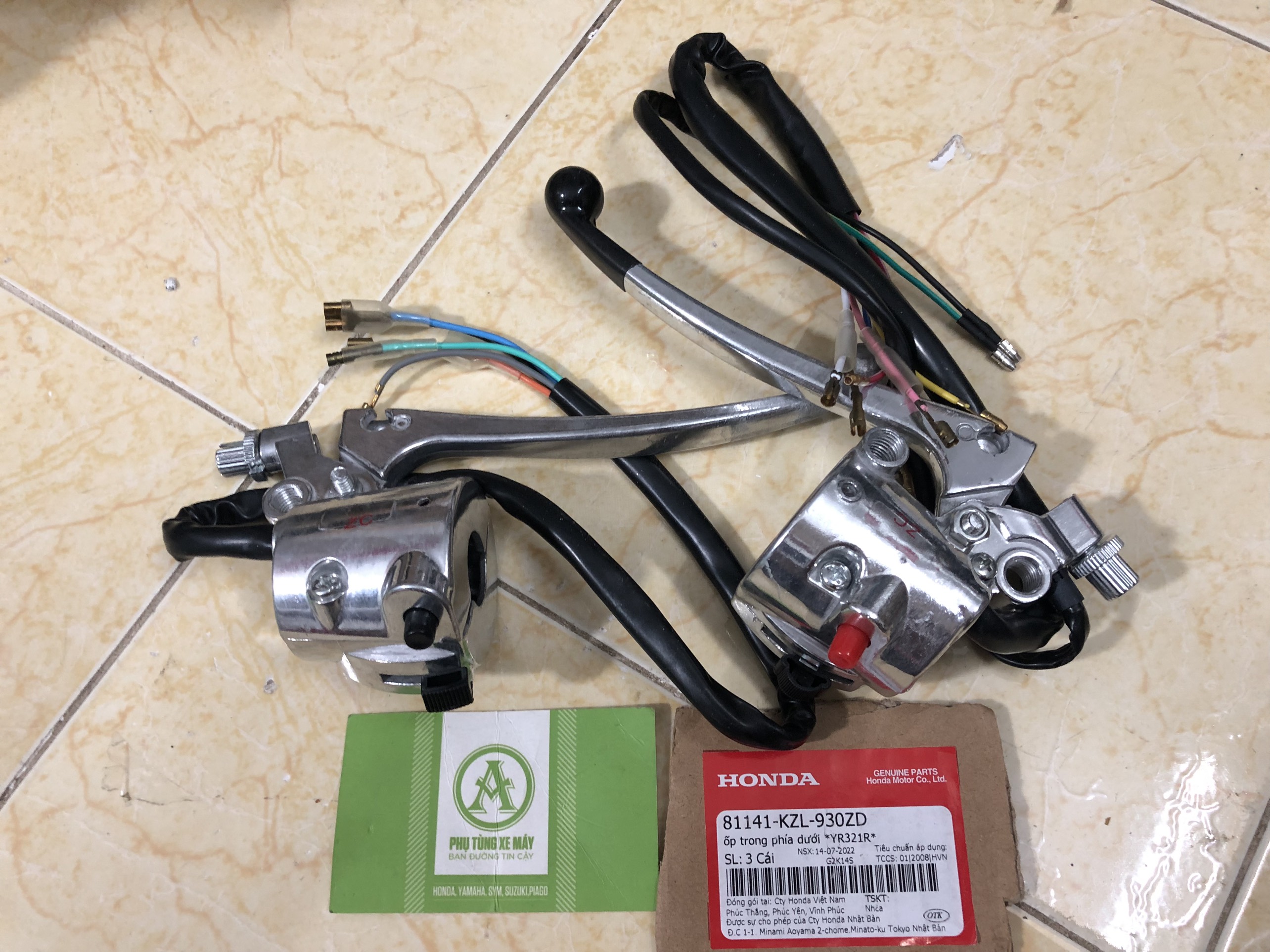Bộ cùm công tắc xe 67 có đề / không đề