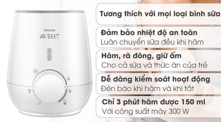 Máy hâm sữa PHILIPS AVENT SCF355 - Hàng Nội Địa Đức