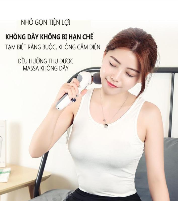 máy massage mini đa năng tay cẩm, rung động massage cơ bắp toàn thân