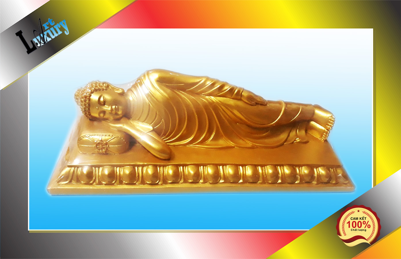 Tượng  Phật nằm dài 28cm  - Luxury Art