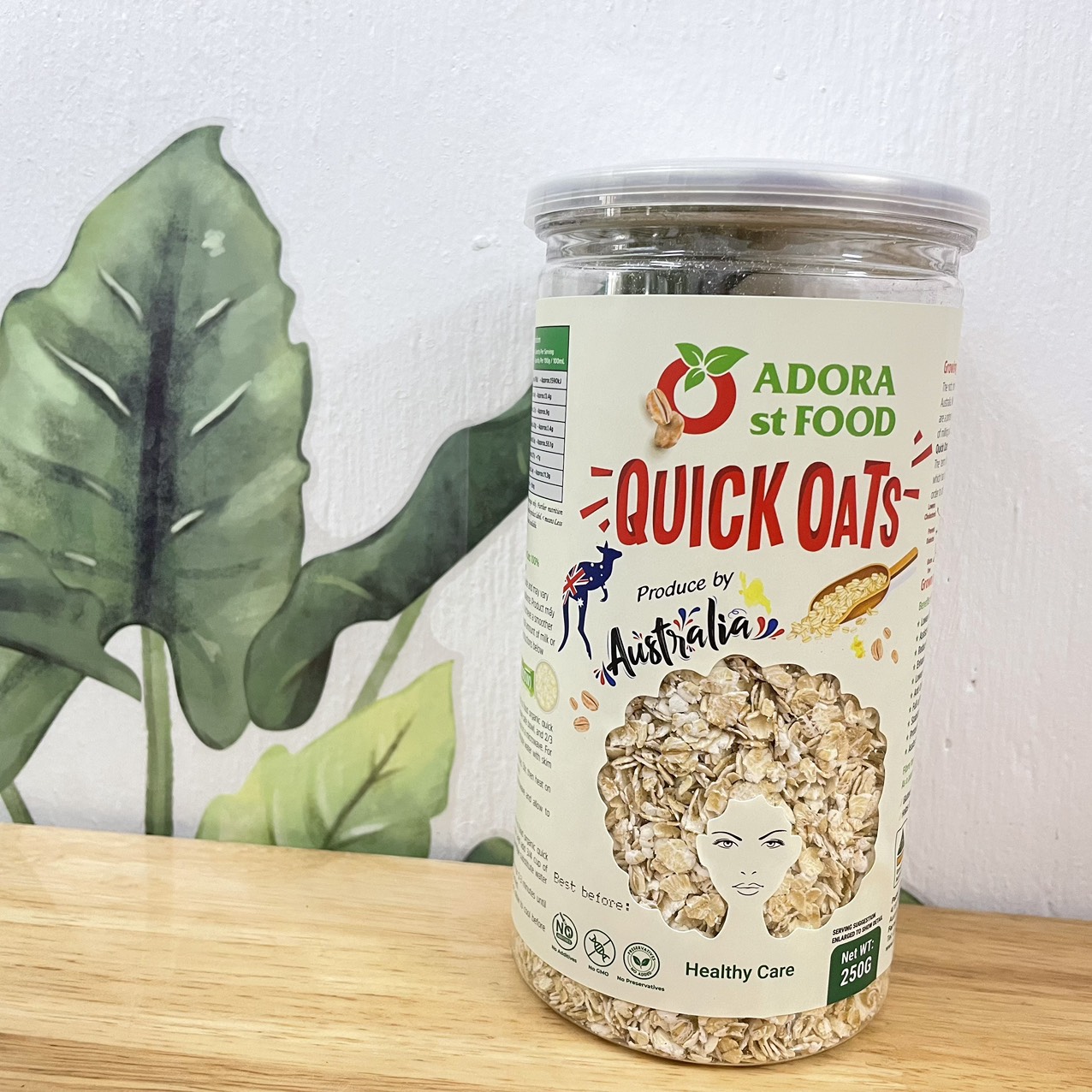 Yến mạch cán nhỏ quick oats Adora st Food 250g  quatangme-com-vn
