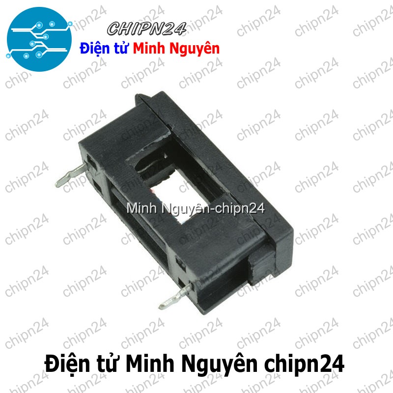 [2 cái] (F179.4) Đế Cầu Chì 5x20mm Đen - HH004900