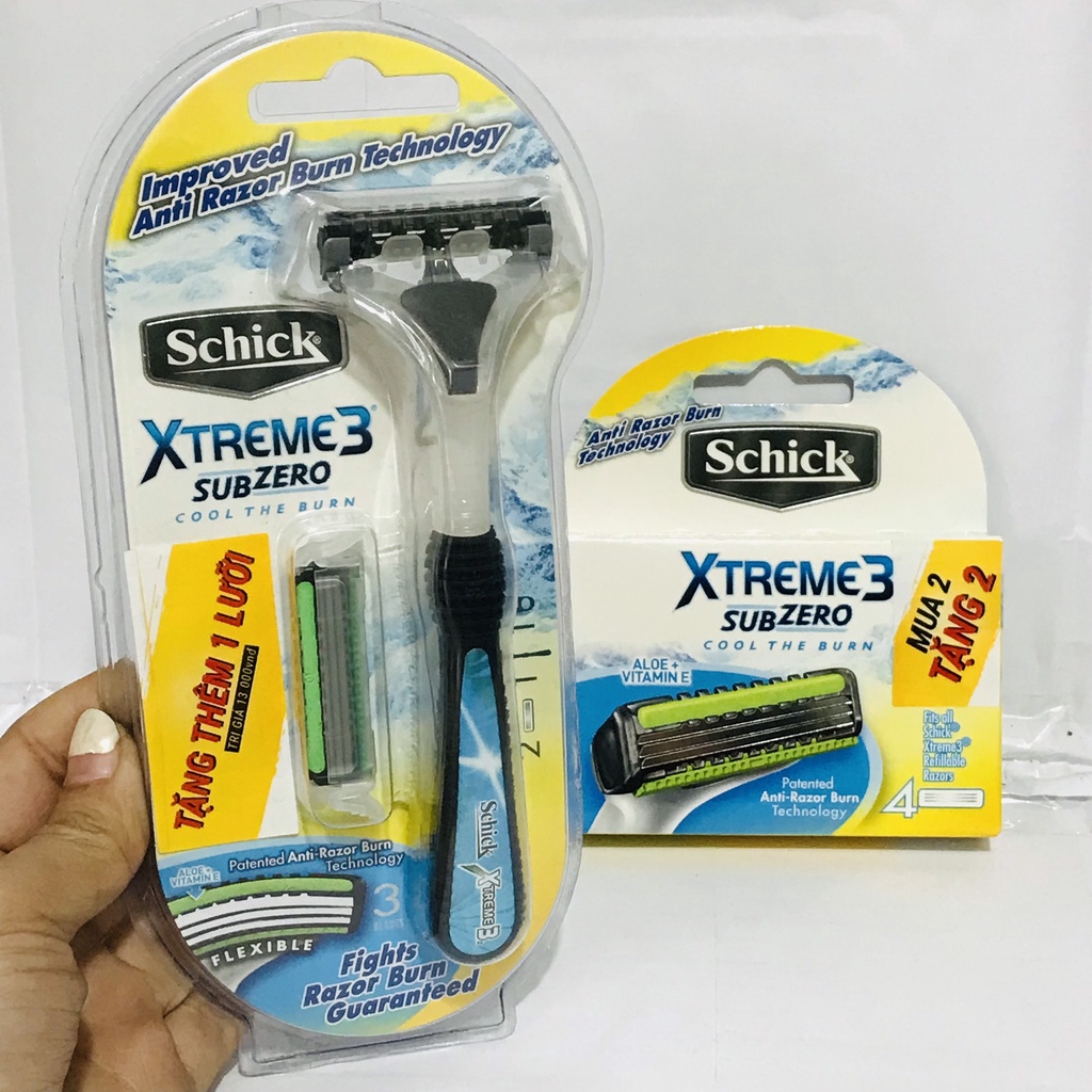 Dao Cạo/ lưỡi dao cạo Schick Xtreme3 4S Sub Zero