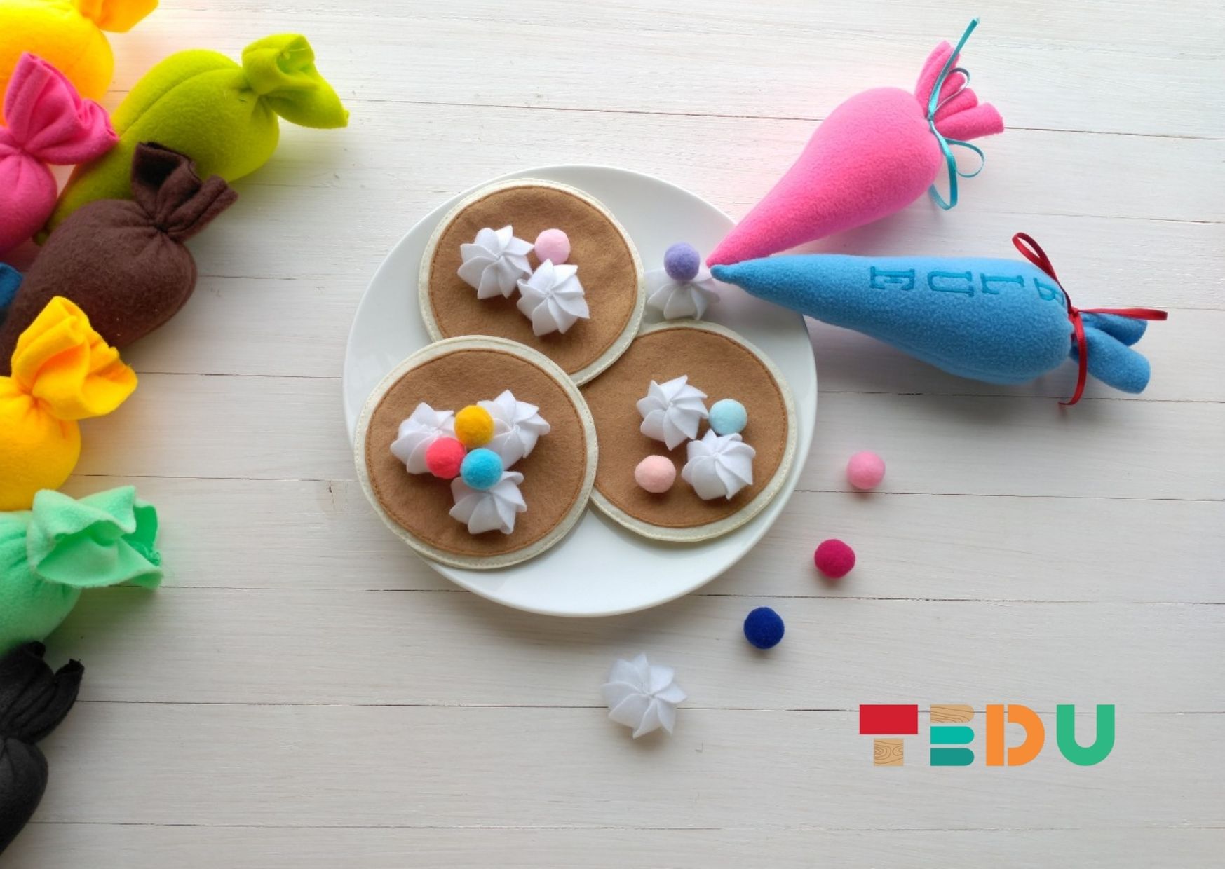 Combo Pancake - Đồ chơi an toàn vải nỉ Tedu