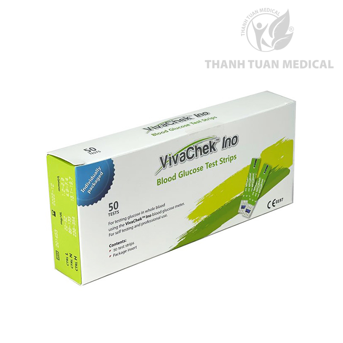 Que thử máy đo đường huyết VivaChek Ino Mỹ hộp 50 que - Dạng Que rời